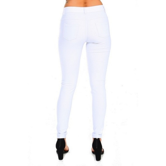 Women's 5-Pocket Skinny Jeggings Leggings Pants WH - Picture 4 of 7